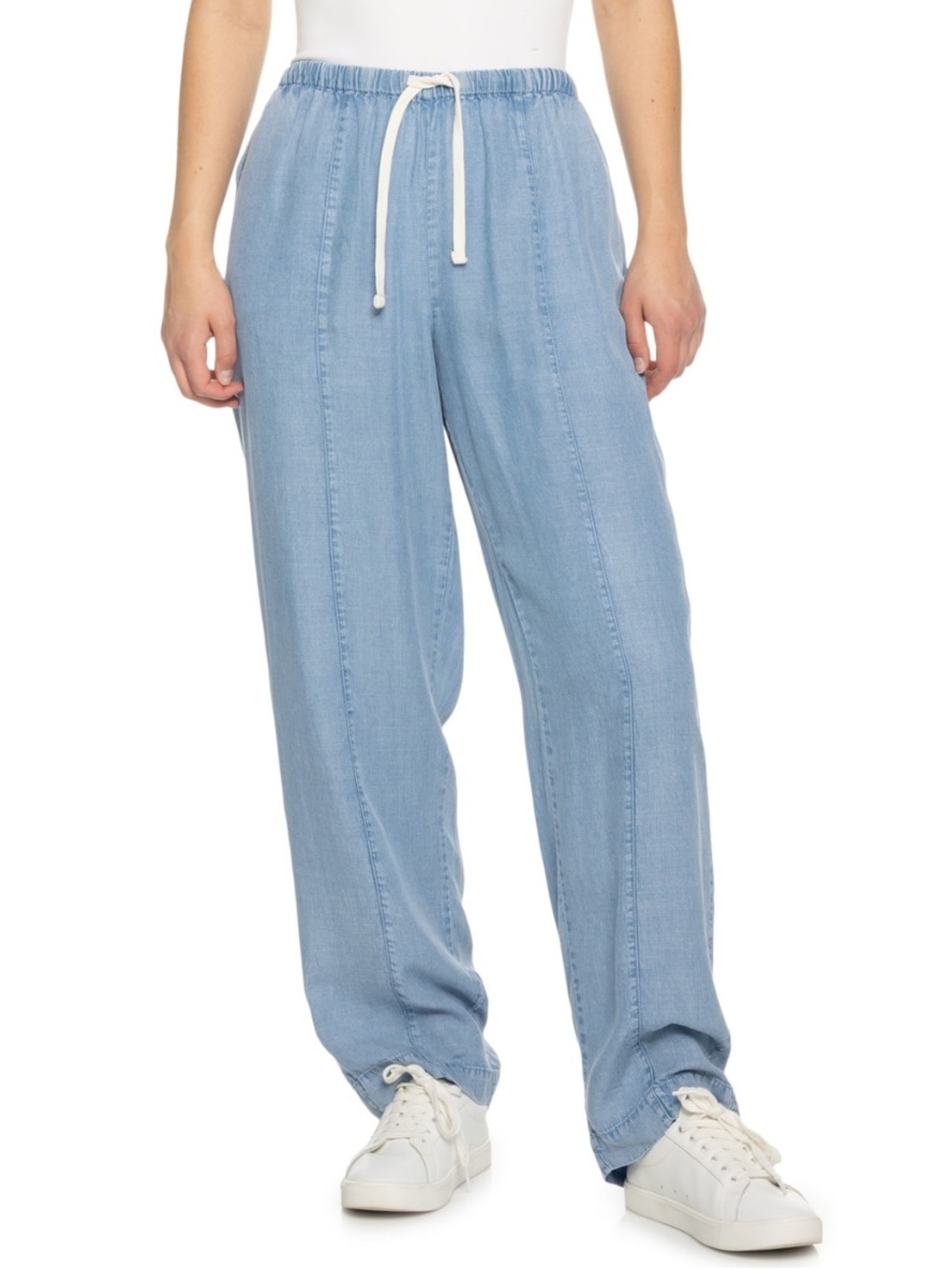 Jane and Delancey Crosshatch Pants- Blue- Large